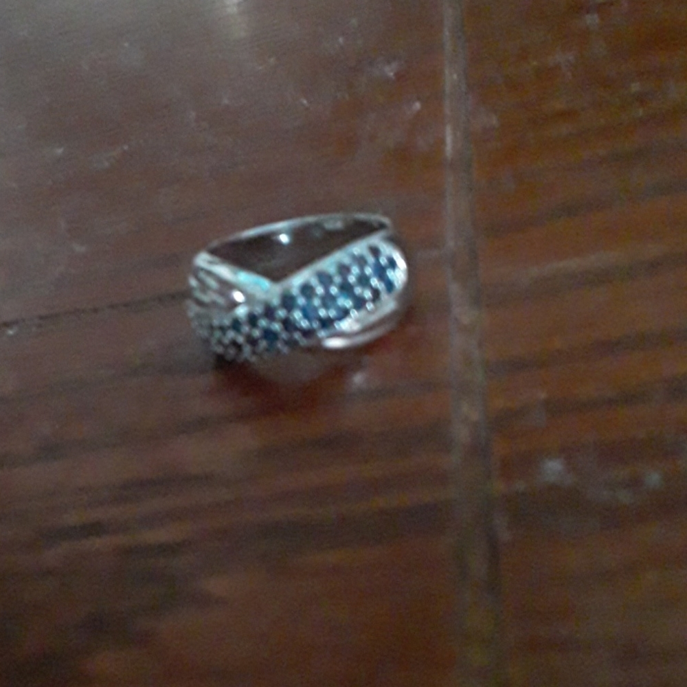 Sapphire and silver
